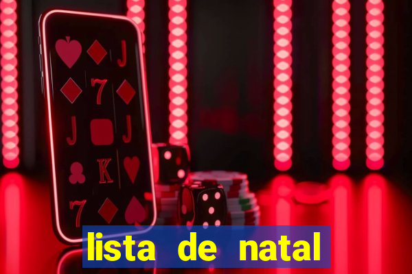 lista de natal para imprimir